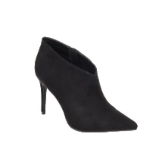 JOURNEE COLLECTION Demmi, Stiletto, Pointed Bootie, Black Faux Suede, 6M, NWT** - Picture 1 of 4